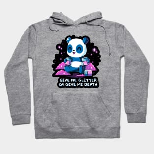 Give me glitter! Cute Funny Panda Girly Animal Lover Artwork Hoodie